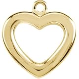 14K Yellow Gold Tiny Heart Charm