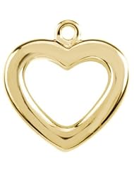 14K Yellow Gold Tiny Heart Charm