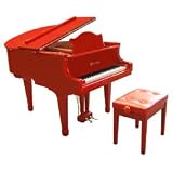 49 Key Pro Baby Grand Piano - Color: Red
