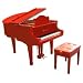 49 Key Pro Baby Grand Piano - Color: Red