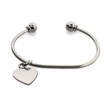 Sterling Silver Bracelet with Heart Charm