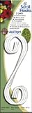 Scroll Hook 3/pk White 6 in Aust 12pk/cs
