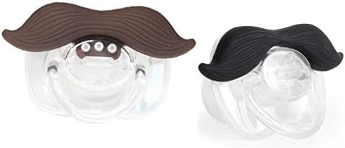 (2 PACK) The Best Mustache Pacifier For Baby With High Quality - A Funny Bayby Toys And Good Night's Sleep With Cute Pacifier For Newborn, Toddler - Ideal Bayby Gift For Boys And Girls.