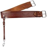 WESTERN LEATHER HORSE SADDLE CINCHES HAND TOOLED BROWN BACK CINCH REAR CINCH FLANK CINCH REAR SADDLE GIRTH
