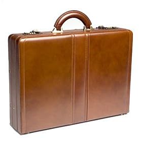 Winn International Top Grain Leather Expandable Attache