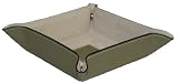 Men's Change Valet Tray in Sage Green Genuine Leather