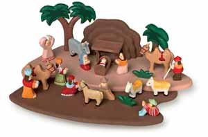 Childrens Toyshop  Toys : Nativity Play Wooden Toy