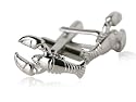 Fun Maine Lobster Silver Cufflinks with a Polished Chrome Finish with Presentation Box