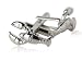 Fun Maine Lobster Silver Cufflinks with a Polished Chrome Finish with Presentation Box