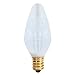Bulbrite 15F10WH 15W Fiesta Style Chandelier Bulb, Candelabra Base, White