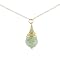 14K Gold on Silver Prehnite Bead Necklace - 18"