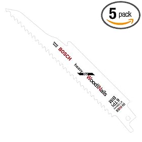 Bosch RHN66 6-Inch 6 TPI All Purpose reciprocating Saw Blades - 5 Pack