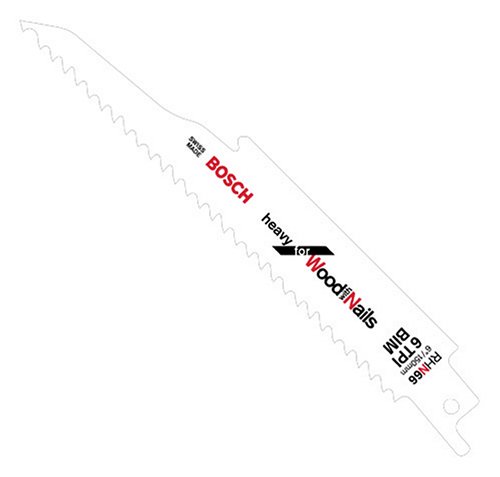 Bosch RHN66 6-Inch 6 TPI All Purpose reciprocating Saw Blades - 5 Pack
