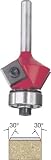 Freud 43-212 30-Degree Insert Bevel Trim Router Bit with 1/4-Inch Shank