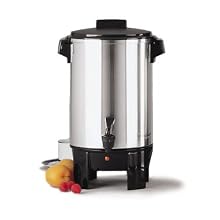 Focus Foodservice 58230R Regalware Commercial Aluminum Coffeemaker with Non-Drip Spigot, 30-Cup