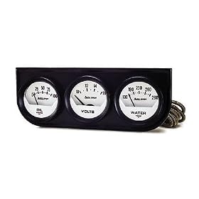 Auto Meter 2324 Autogage Mechanical Oil Pressure / Water Temperature / Voltmeter