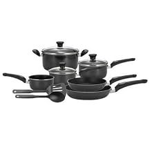 T-Fal Premier Collection Hard Enamel 11 Piece Cookware Set Black