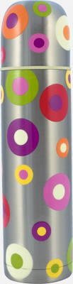 Pylones Hot or Cold Coffee Mini Kids Travel Thermos Bottle; Silver Spots, 8 Ounce
