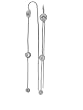 Sterling Silver Bezel Set CZ Dangle Earrings