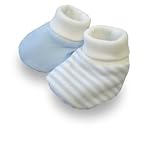 Twin Pack Cotton Stripe Bootee Sky One Size