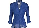 Misses Bay Studio Career 3 4 Sleeve Crinkle Blouse