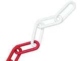 Faithfull 8mm 12.5m Plastic Chain - Red/ White