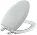 KOHLER K-4712-T-95 Triko Elongated Molded-Wood Toilet Seat with Color-Matched Hinges, Ice Grey