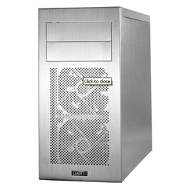 Lian-Li Case PC-A04A microATX 2/0/7 Silver Aluminum 12cm Fan Retail