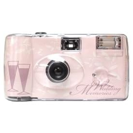 Champaign Pink Disposable Wedding Camera - 12 Pack by 