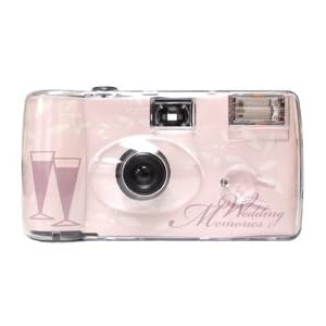 10 Pack Champaign Pink Disposable Wedding Cameras - Matching Table Cards Included - 27 Exposures... by