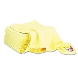 Reusable Cleaning Cloths, Microfiber, 16 x 16, Yellow, 12/Carton Category: Cleaning Wipes