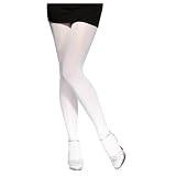 White opaque tights for adults