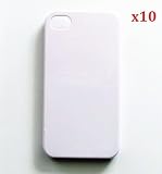 10 pcs diy White Hard Case for Apple Iphone 4/4s -----by beautycasediy