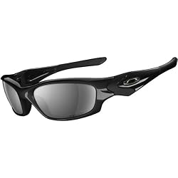 Oakley Straight Jacket Men's Polarized Active Racewear Sunglasses - Polished Black/Black Iridium