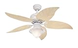 Westinghouse 78618 Oasis One-Light 48-Inch Five-Blade Indoor/Outdoor Ceiling Fan, Light Maple