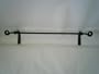 Wrought Iron Towel Bar Scroll Ends Small Amish Made