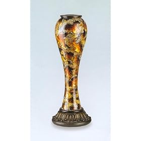 Antique Bronze Small Glass Vase