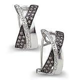 Arco Baleno 3/8ctw Cognac Diamond Designer Earrings
