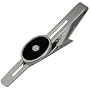 Forzieri Silver Plated Tie Clip with Black Oval