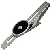Forzieri Silver Plated Tie Clip with Black Oval