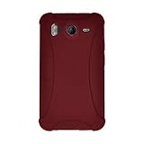 Amzer Silicone Skin Jelly Case for HTC Inspire 4G - Maroon Red