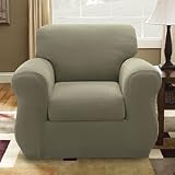 31T8B4IJe3L. SL160  Stretch Pique 2pc. Sofa Cover, FEDERAL BLUE
