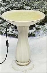 API 670  20 Inch Heated Birdbath On Pedestal