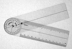 Plastic Angle Rule Goniometer 7" 360 Degrees