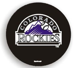 Buy Colorado Rockies Black Tire Cover - Baseball Sports Merchandise by Caseys