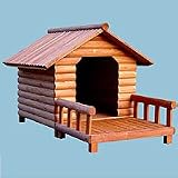 Log Cabin Dog House Porch Medium