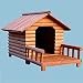 Log Cabin Dog House Porch Medium