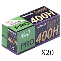 Click here to buy Fujifilm Fujicolor Pro 400H Color Negative Film, ISO 400, 120 Size, Pack of 20, USA.
