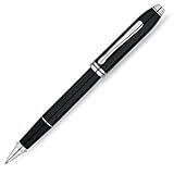Cross Townsend, Black Lacquer, Selectip Rolling Ball Pen, with Rhodium Plated Appointments (AT0045-4)
