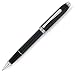 Cross Townsend, Black Lacquer, Selectip Rolling Ball Pen, with Rhodium Plated Appointments (AT0045-4)